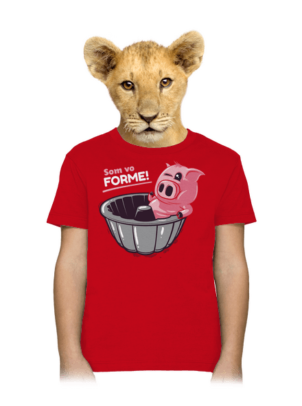 Vo forme detské tričko Red