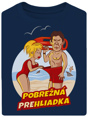 Pobrežná prehliadka unisex tričko oversized Midnight Blue