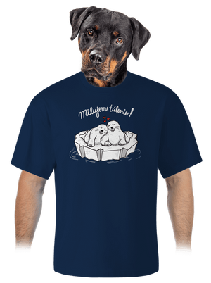 Milujem túlenie unisex tričko oversized Midnight Blue