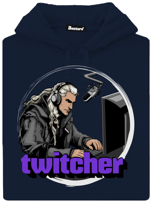 Twitcher pánska mikina klokanka Navy