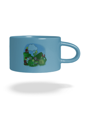 Ako sa stavia nový level? hrnček makronka Blue Macaron