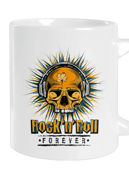 Rock'n'Roll forever veľký hrnček White