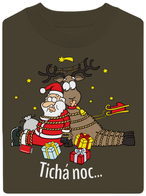 Tichá noc unisex mikina bez kapucne Urban Khaki