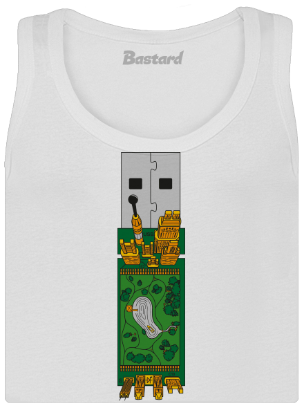 USB city dámske tielko klasické White