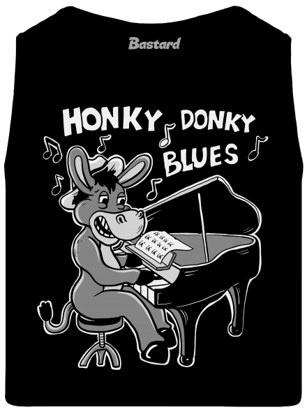 Honky donky blues pánske tielko Black