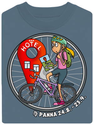 Cyklistický horoskop: Panna unisex mikina bez kapucne Nordic Blue