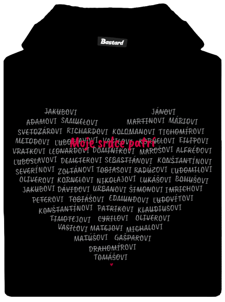 Moje srdce patrí detská mikina klokanka Black