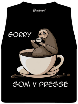V presse dámske tielko voľné Black