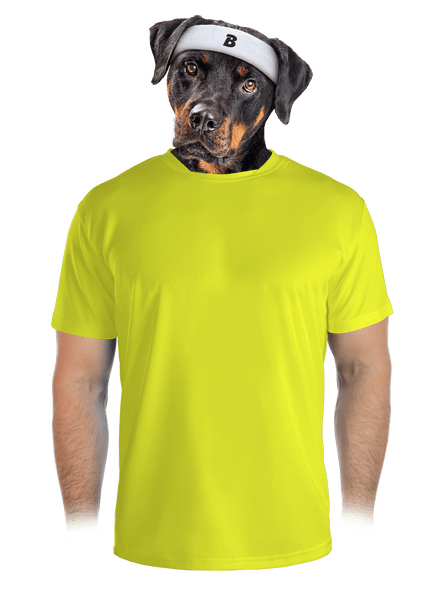 Bez potlače pánske športové tričko Neon Yellow