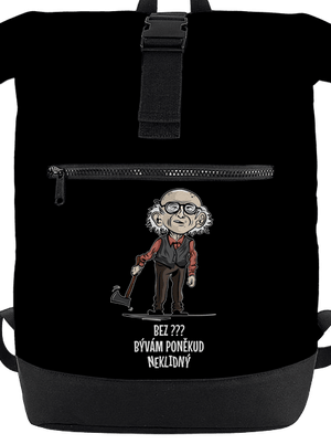 Neklidný - vlastný text batoh Black