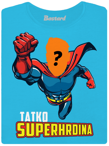 Tatko superhrdina dámske tričko Blue Atol