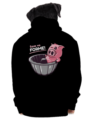 Vo forme pánska mikina na zips Black