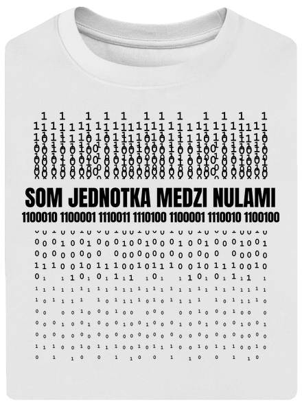 Jednotka medzi nulami unisex tričko oversized White