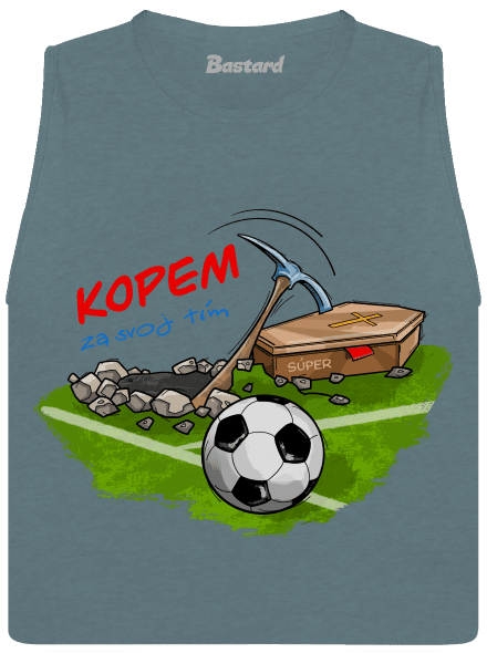 Kopem za svoj tím dámske tielko voľné Heather Deep Teal