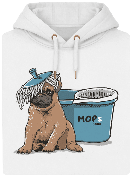 Mops unisex mikina premium Snowwhite