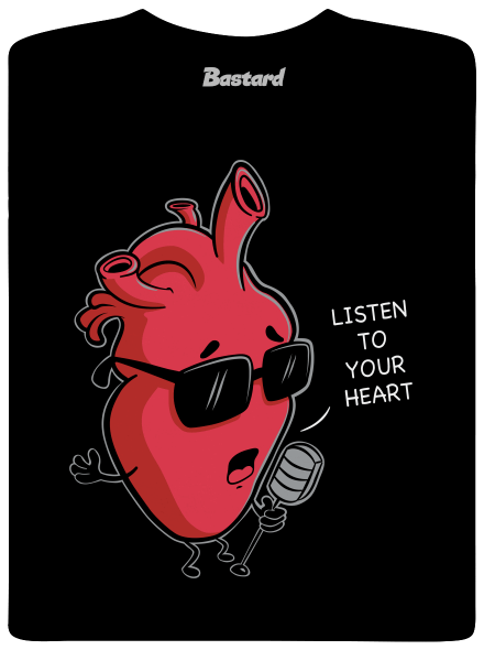 Listen to your heart detské tričko Black