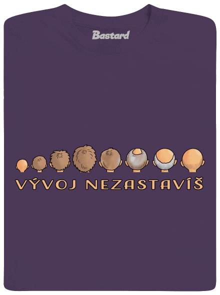 Vývoj nezastavíš pánske tričko Urban Purple