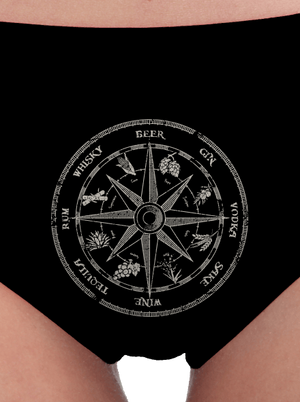 Alkoholický kompas dámske nohavičky Black