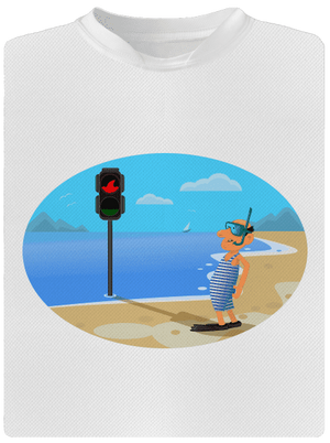 Bezpečné plávanie detské športové tričko White