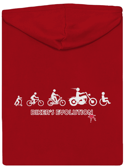 Biker’s Evolution pánska mikina na zips Red
