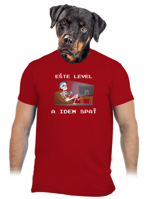 Ešte level pánske tričko Red
