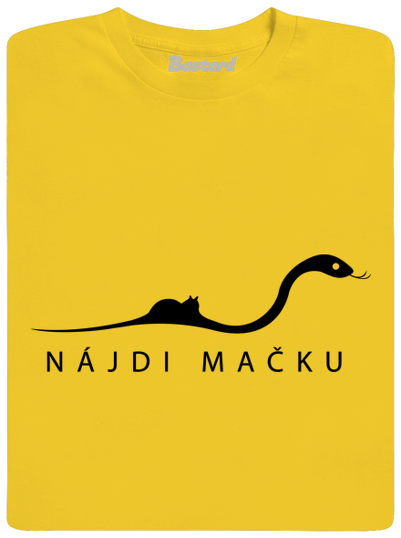 Nájdi mačku pánske tričko Gold