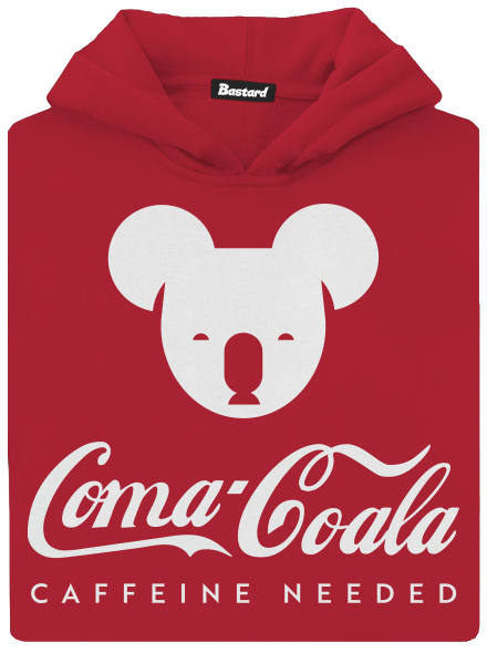 Coma Coala detská mikina klokanka Fire Red