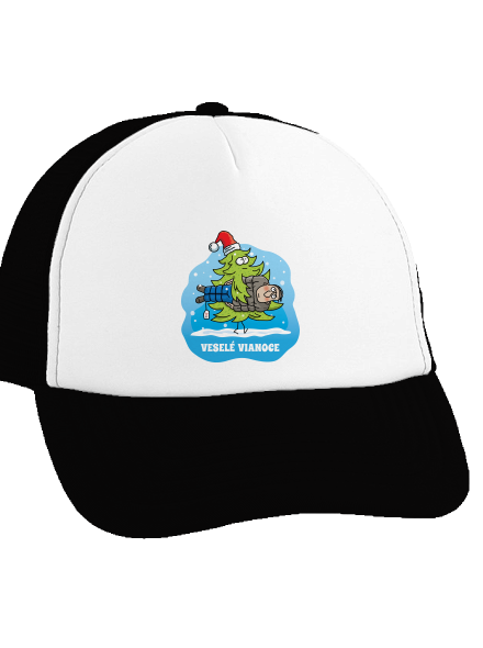 Veselé Vianoce šiltovka truckerka Black cap