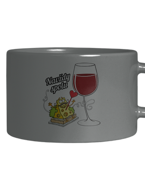 Navždy spolu hrnček makronka Grey Macaron