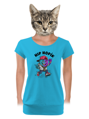 Hip Hopík dámske tričko s lemom Blue Atol