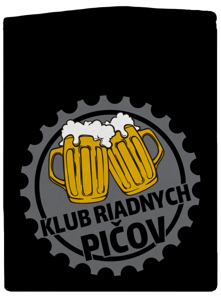 Klub riadnych pičov pánska mikina na zips Black