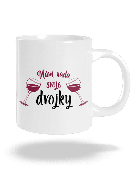 Dvojky veľký hrnček White