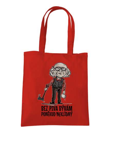 Neklidný bez piva taška Bright Red