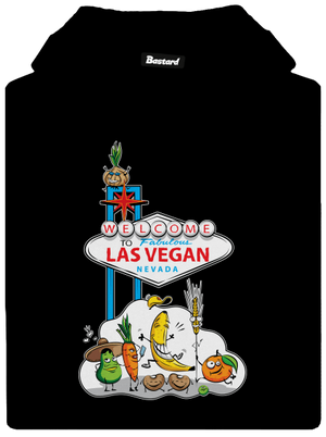 Las Vegan pánska mikina klokanka Black