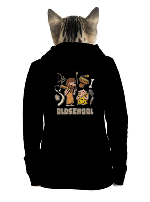 Oldschool dámska mikina na zips Black