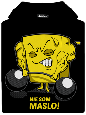 Nie som maslo detská mikina klokanka Black