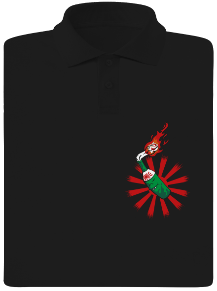Kamikaze pánska polokošeľa Black