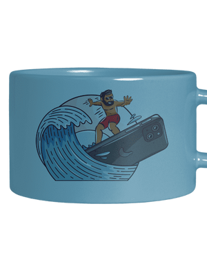 Som surfer hrnček makronka Blue Macaron