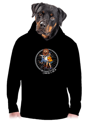 Cyklistický horoskop: Lev pánska mikina klokanka Black