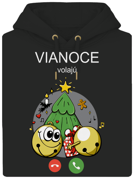 Vianoce volajú unisex mikina premium Dark Black