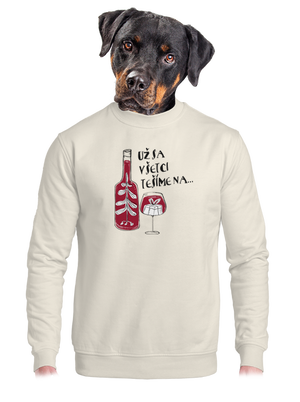 unisex mikina bez kapucne