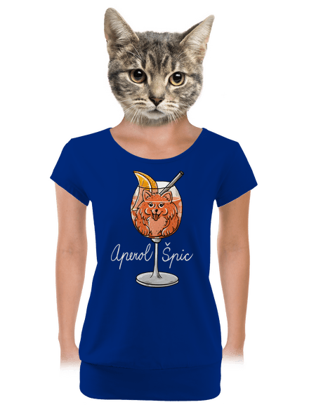 Aperol Špic dámske tričko s lemom Royal Blue Mal
