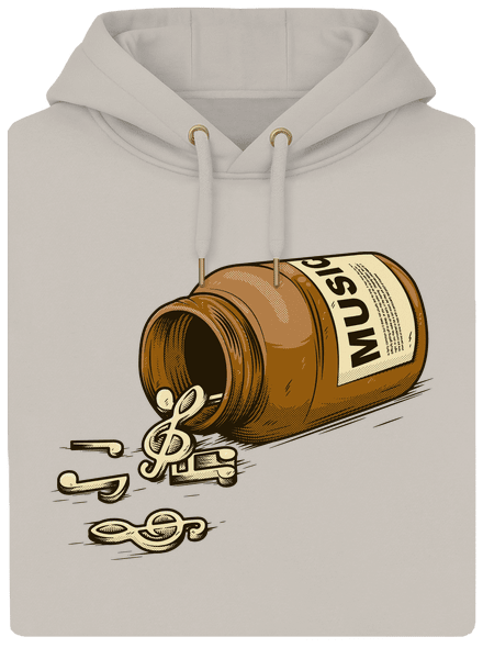 Music Pills unisex mikina premium Pastel Macchiato