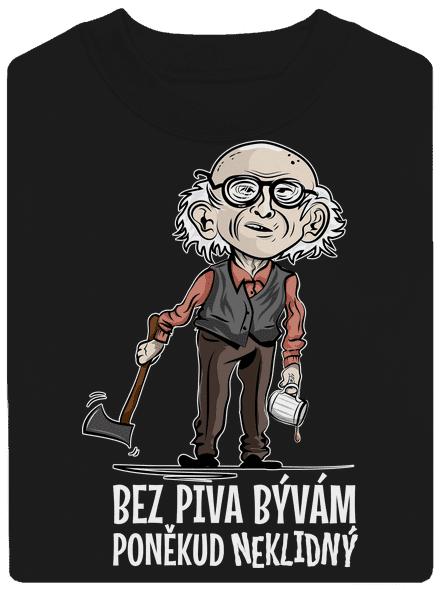 Neklidný bez piva unisex mikina bez kapucne Black