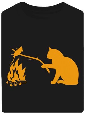 Mačka a myš unisex tričko oversized Black