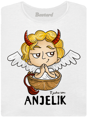 Anjelik dámske tričko s lemom White