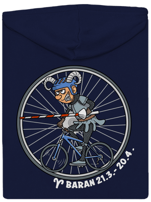 Cyklistický horoskop: Baran pánska mikina na zips Navy