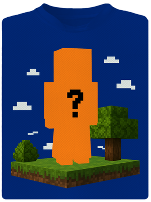 Minecraft z vlastnej fotky pánske športové tričko Royal Blue Mal