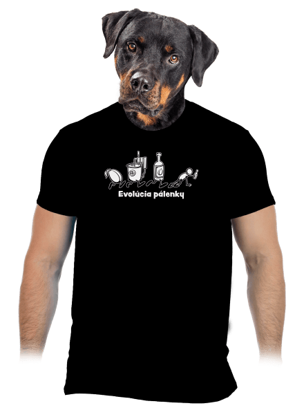 Evolúcia pálenky pánske tričko Black