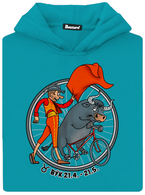 Cyklistický horoskop: Býk detská mikina klokanka Hawaiian Blue